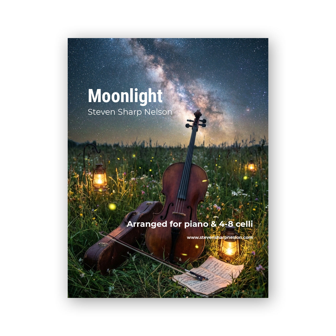 Moonlight – Piano & 4-8 Cello Ensemble (PDF Download Only)