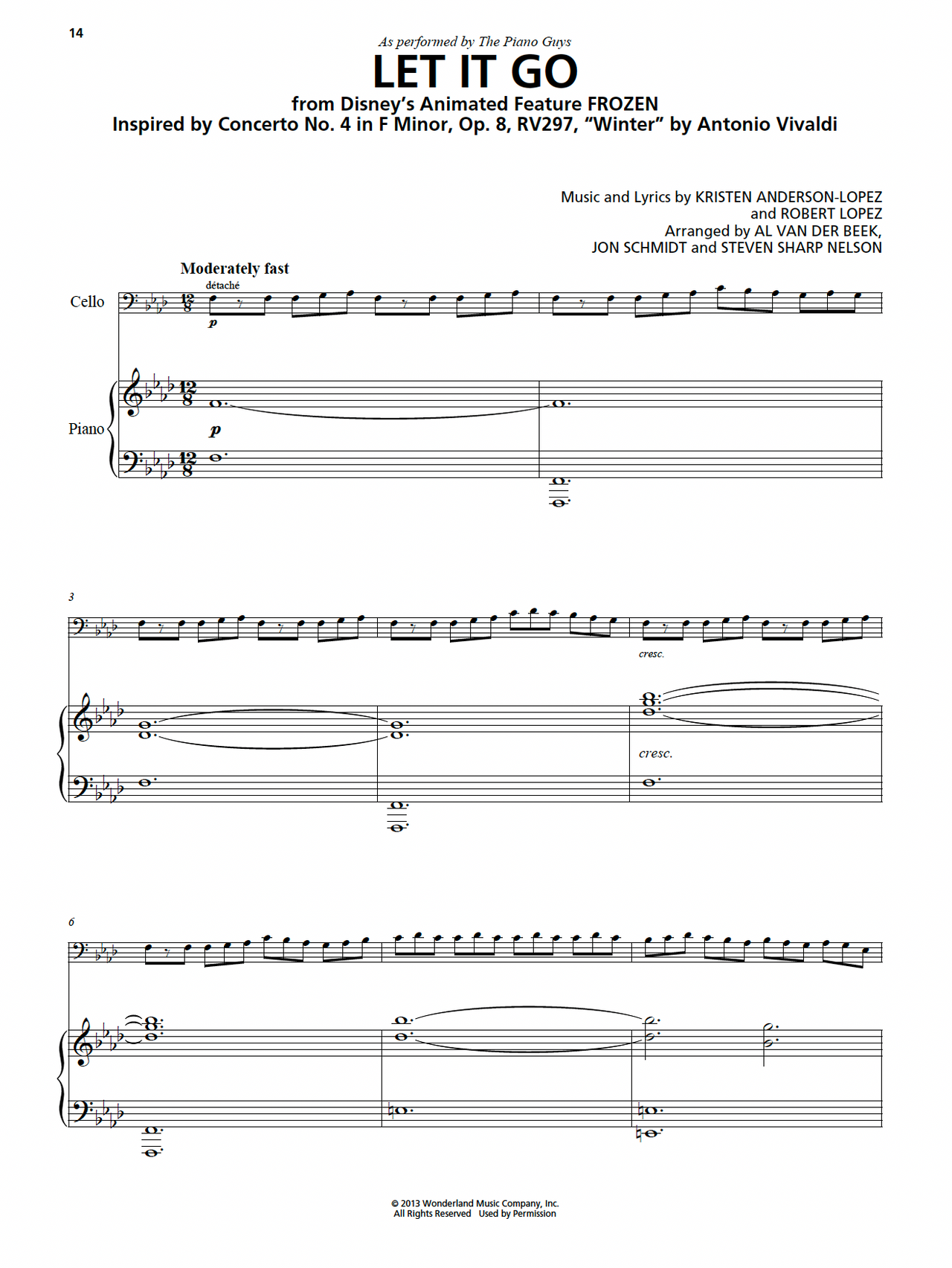 Let It Go - Piano & Cello PDF Download