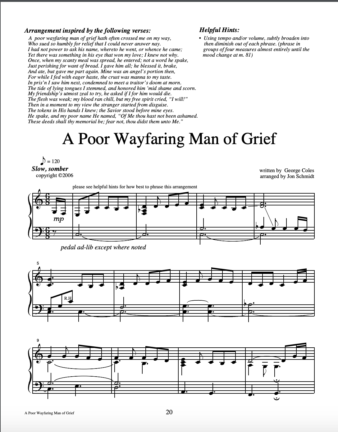 A Poor Wayfaring Man of Grief - PDF
