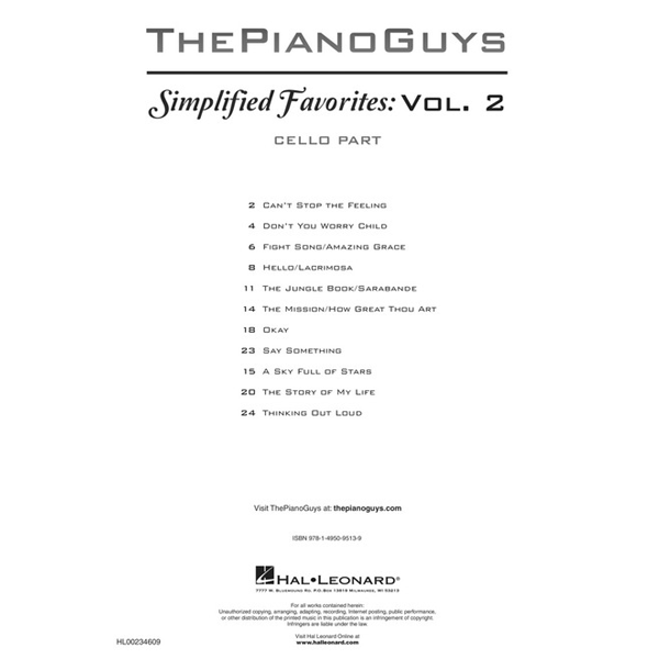 The Piano Guys Simplified Favorites: Vol. 2